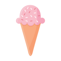 Ice Cream Illustration Flat Style png