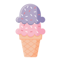 Ice Cream Illustration Flat Style png