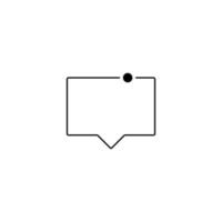 New notification outline icon vector