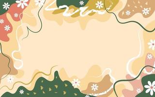 Hand drawn abstract nature doodle background vector