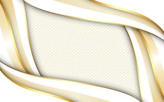 Luxury abstract white golden background vector