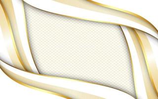 Luxury abstract white golden background vector