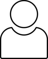 Line vector icon avatar. Outline vector icon on white background