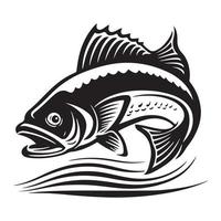 salmón bajo pescado icono aislado en blanco antecedentes. logo diseño elemento, etiqueta, emblema, marca, marca marca vector ilustración