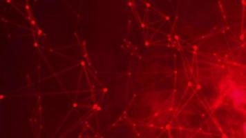 rojo futurista resumen molecular punto geométrico estructura espacio antecedentes animación, triángulo conformado tecnología partícula análisis temática ilustración fondo de pantalla video