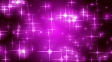 Pink star shiny particle rain motion light luminance illustration night background, artistic space bokeh speed matrix magic effect background. video