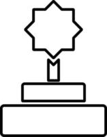 Line vector icon award, champion. Outline vector icon on white background