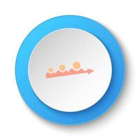 Round button for web icon, progress, avatars, users. Button banner round, badge interface for application illustration on white background vector