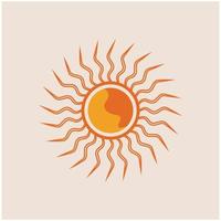 Brillo del sol Brillo Solar luz de sol icono vector plano diseño