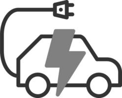 icono de vector de coche eléctrico