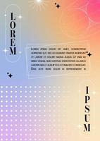 Modern blurred gradient poster in trendy 90s, 00s psychedelic style with geometric shapes. Y2K aesthetic. Poster template for social media posts, digital marketing, sales promotion. vector