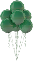 Green balloons a floating decoration for birthday celebration png