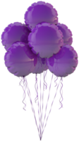 Purple balloons a floating decoration for birthday celebration png