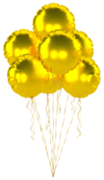 Gold Luftballons ein schwebend Dekoration zum Geburtstag Feier png