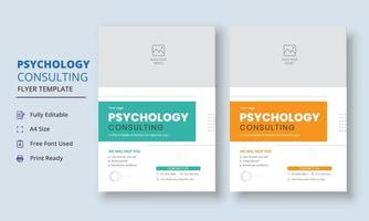 Psychology Counseling Flyer, Psychology therapy Flyer, Mental Health Awareness Flyer Template vector