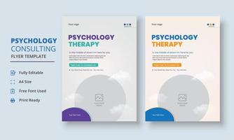 Psychology Counseling Flyer, Psychology therapy Flyer, Mental Health Awareness Flyer Template vector