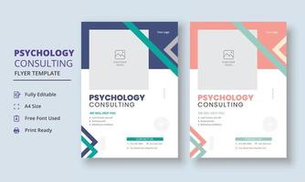 Psychology Counseling Flyer, Psychology therapy Flyer, Mental Health Awareness Flyer Template vector