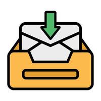 Illustration Vector Graphic of inbox, envelope  receive letter, mail icon