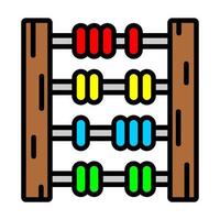 ilustración vector gráfico de ábaco matemáticas, colegio estudiar icono