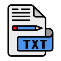 Illustration Vector Graphic of txt file, paper archive, document icon