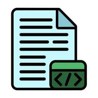 Illustration Vector Graphic of code file, coding paper, archive document icon