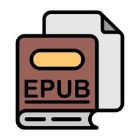 Illustration Vector Graphic of epub file, book read, reader icon