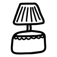 Doodle floor lamp. Hand drawn floor lamp icon. home lighting vector