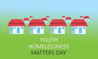 Youth Homelessness Matters Day. Template for background, banner, card, poster vector