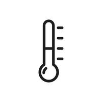 Thermometer vector line icon illustration