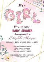 Its a boy invitation template vector