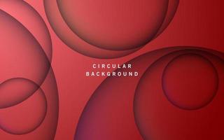 abstract dark red circle shadow and light papercut dimension background, eps10 vector