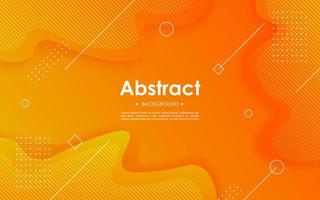 minimal orange abstract geometric fluid dynamic shape composition wavy background. eps10 vector