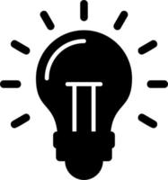 Light bulb vector icon