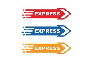 Express logo template design vector icon illustration