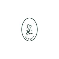 Botanical Minimalistic, Feminine Logos with Organic Plant Elements. Vector illustration