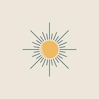 sun logo design template icon vector illustration