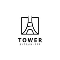 Tower logo  symbol vector icon design illustration template