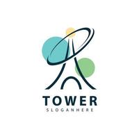 torre logo símbolo vector icono diseño ilustración modelo