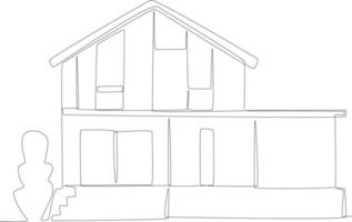 A simple big house design vector