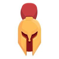 Ancient greece helmet icon cartoon vector. Greek statue vector