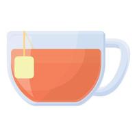 Tonsillitis hot tea icon cartoon vector. Cough bacterium vector