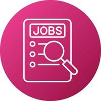 Job Searching Icon Style vector