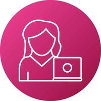 Freelancer Female Icon Style vector