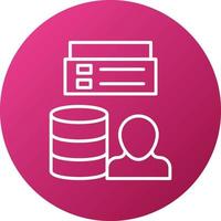 Client Database Icon Style vector