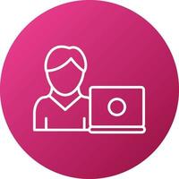 Freelancer Male Icon Style vector