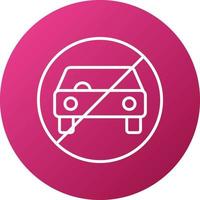 No Commute Icon Style vector