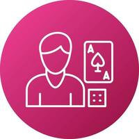 Gambling Addiction Icon Style vector