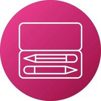 Pencil Box Icon Style vector