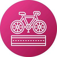 bicicleta carril icono estilo vector