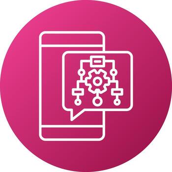 estilo de icono de algoritmo vector